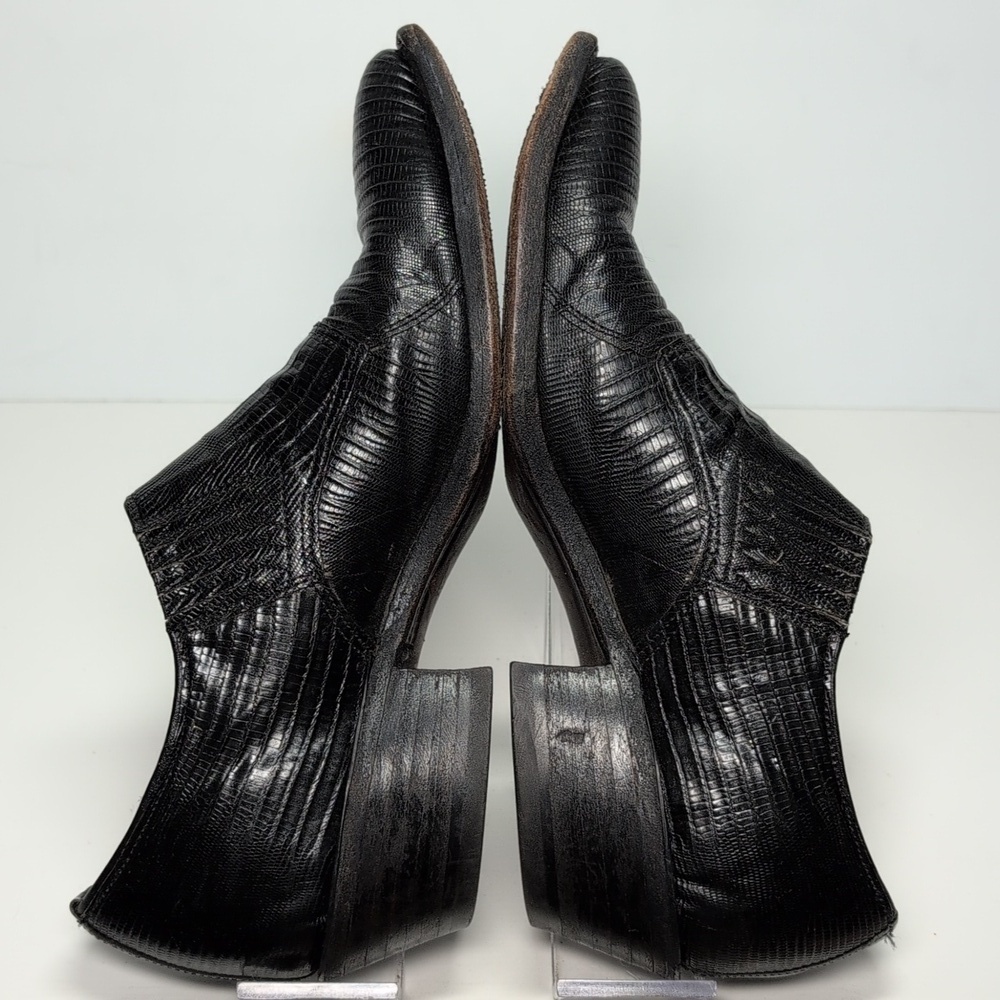 Nocona vintage Lizard Leather Women's Bootie slip on ankle boots Size 6 - Picture 10 of 16